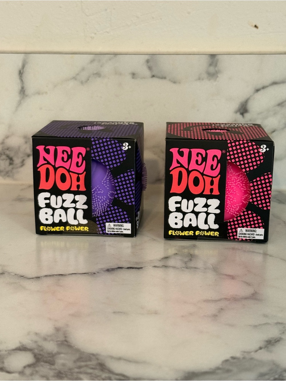 Nee doh fuzz ball - lot of 2 flower power